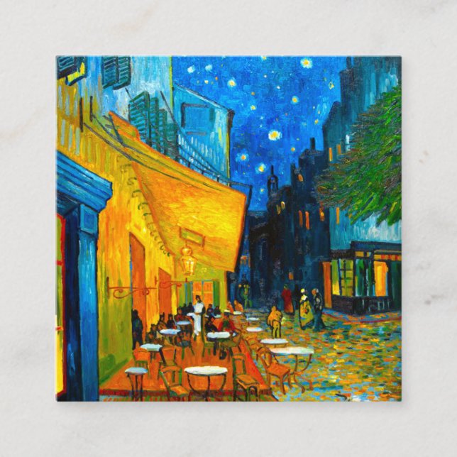 Van Gogh Café Terrace i natt Tilläggskort (Framsida)