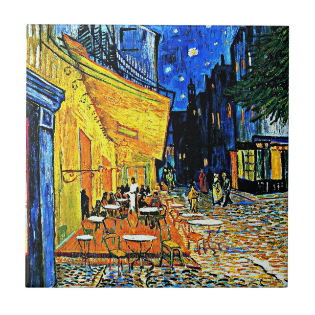 Van Gogh - Cafe Terrace Kakelplatta (Framsidan)