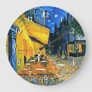 Van Gogh: Cafe Terrace Large Clock Stor Klocka