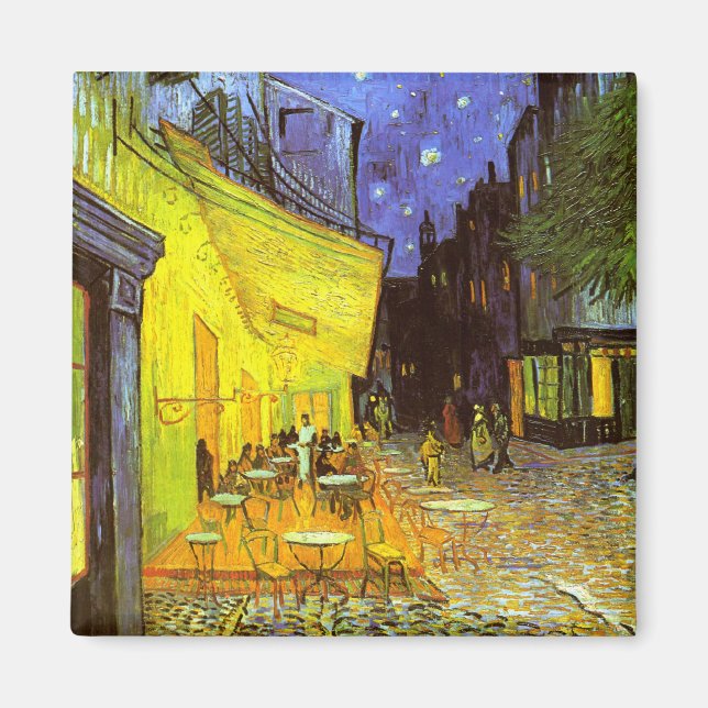 Van Gogh: Cafe Terrace på natten Magnet (Framsidan)