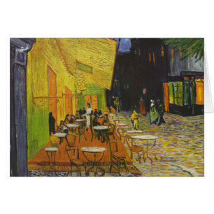 Van Gogh Cafe Terrace Post-Impressionist Hälsningskort