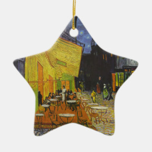 Van Gogh Cafe Terrace Post-Impressionist Julgransprydnad Keramik