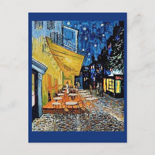 Van Gogh, Café Terrass på natten, konst brevkort Vykort (Framsida)