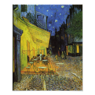 Van Gogh; Café Terrass vid Natt Fototryck