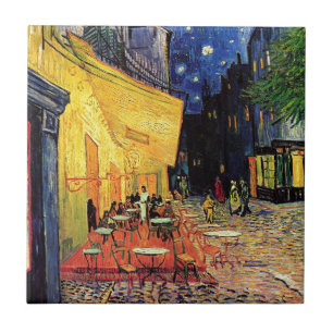 Van Gogh Cafeterrass på natten Kakelplatta