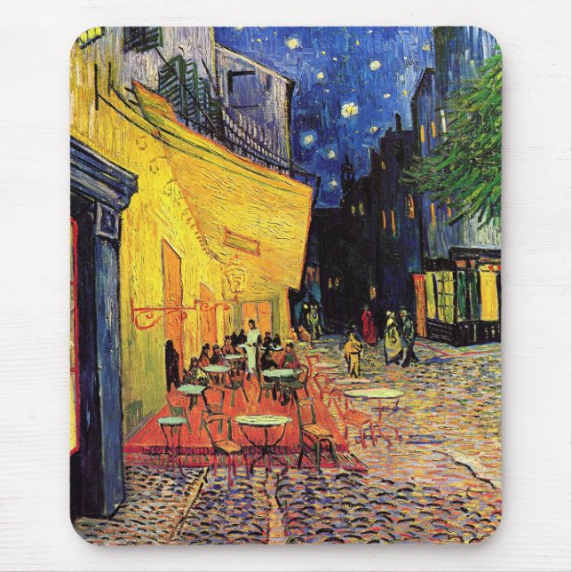 Van Gogh Cafeterrass på natten Musmatta (Framsidan)
