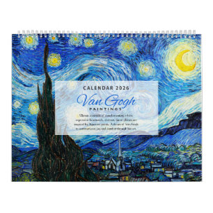 Van Gogh Calendar 2026 - Impressionism Kalender