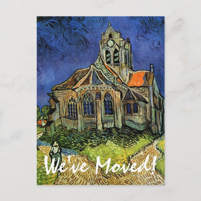 Van Gogh Church vid Auvers, Byte av Adress Meddelande Vykort (Framsida)