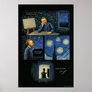 Van Gogh citationstecken: Sikten av stjärnorna Poster
