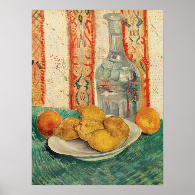 Van Gogh Citroner och Karaff Stilleben Konst Poster (Framsidan)
