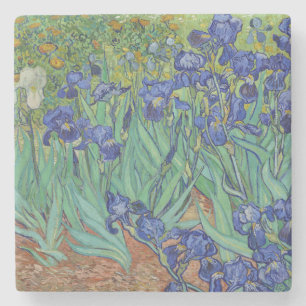 Van Gogh Classic Painting Irises Blommigt Botanica Stenunderlägg