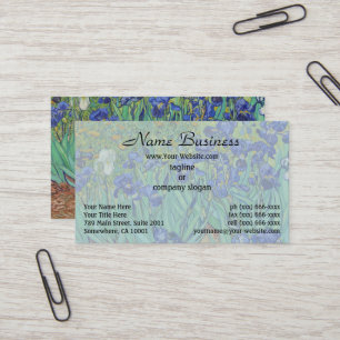 Van Gogh Classic Painting Irises Blommigt Botanica Visitkort