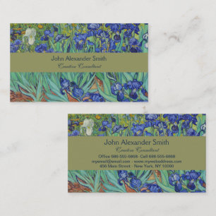Van Gogh Classic Painting Irises Blommigt Botanica Visitkort