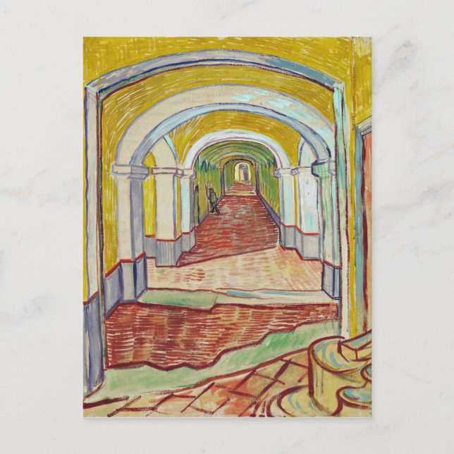Van Gogh Corridor Asylum Painting Vykort (Framsida)