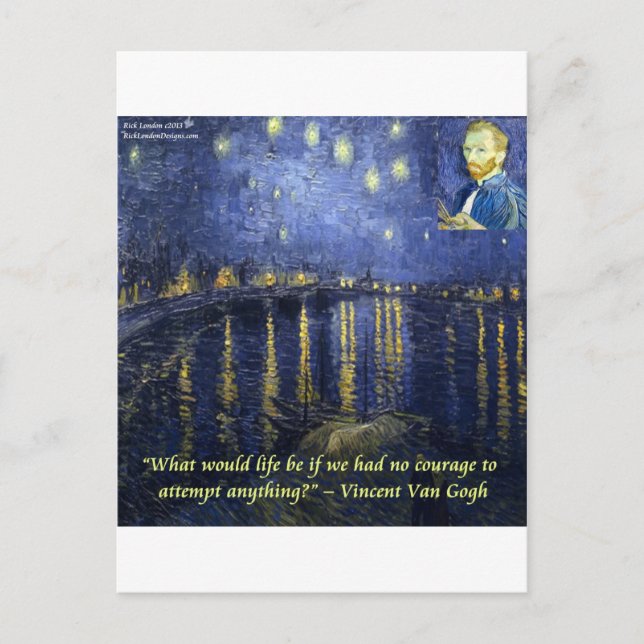 Van Gogh Courage Quote Vykort (Framsida)