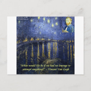 Van Gogh Courage Quote Vykort