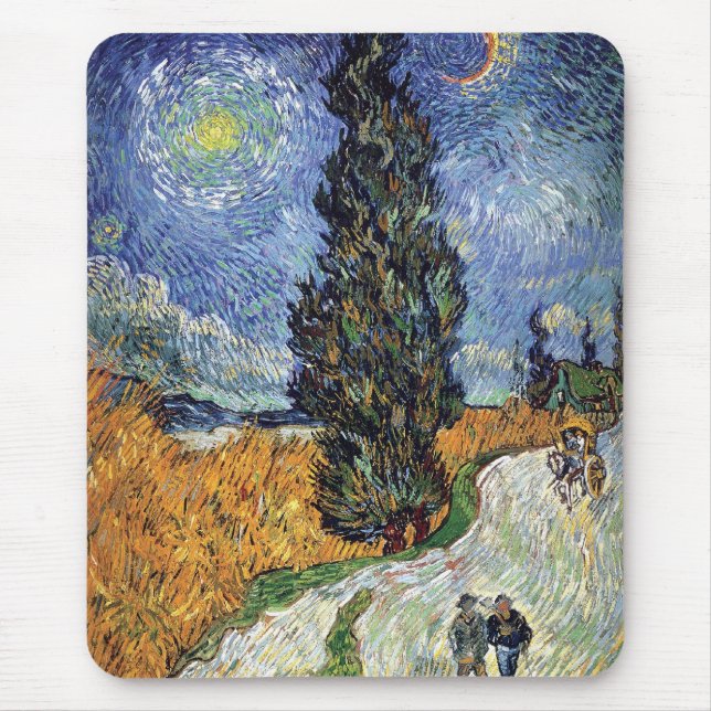 Van Gogh - Cypresväg Musmatta (Framsidan)