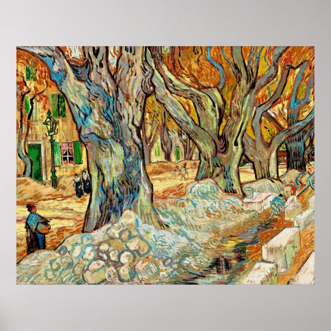 Van Gogh - De stora platanerna Poster (Framsidan)