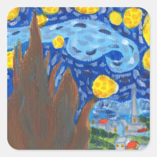 Van Gogh, Den Stjärnklara Natt Klistermärken