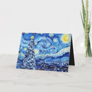 Van Gogh - Den stjärnklara natten - Vit jul Kort