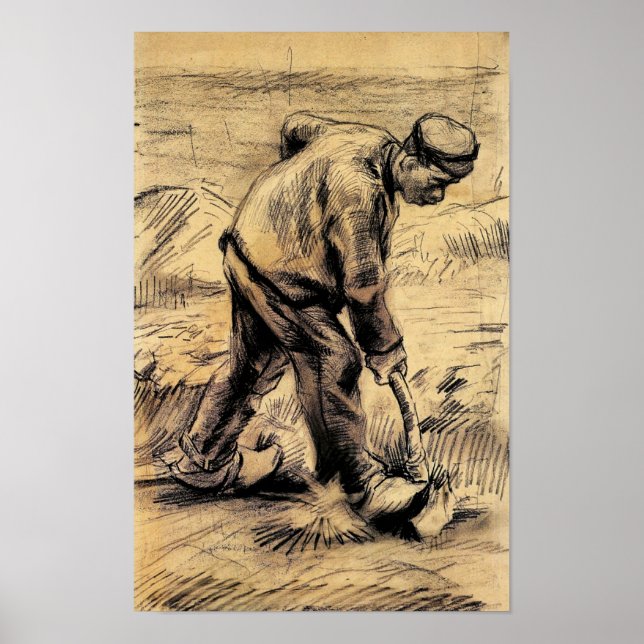 Van Gogh - Digger, realistiska teckningar Poster (Framsidan)