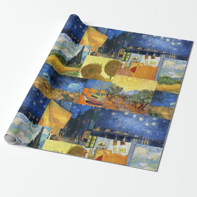 Van Gogh dröm- målningkonst som slår in papper Presentpapper (Utrullad)