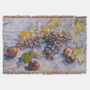Van Gogh Druvor och äpplen stilleben konsttryck Filt