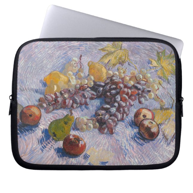 Van Gogh Druvor och Äpplen Stilleben Konsttryck Laptop Fodral (Framsidan)