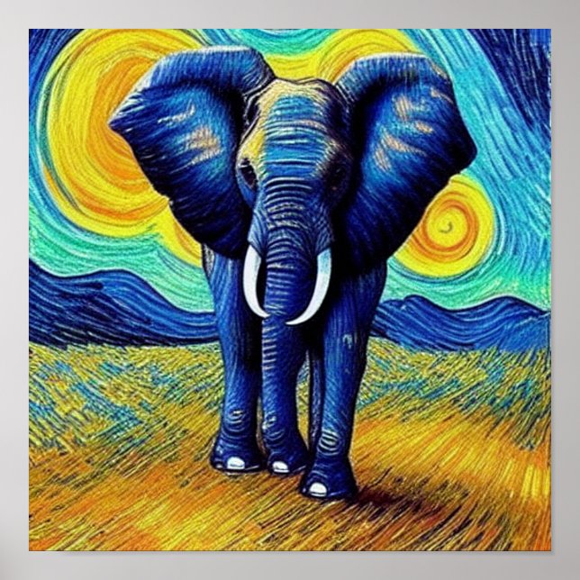Van Gogh Elefant   Poster (Framsidan)