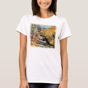 Van Gogh - En väg i Saint-Remy med kvinnlig figur T Shirt