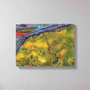 Van Gogh Enabled Wheat Fält med Stigning Sol Canvastryck