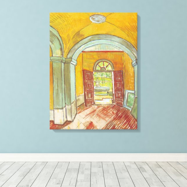 Van Gogh Entrance Hall of Saint Paul Hospital Canvastryck (Insitu (trägolv))