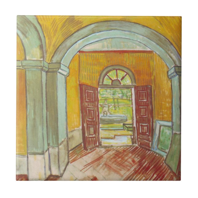 Van Gogh Entrance Hall of Saint Paul Hospital Kakelplatta (Framsidan)