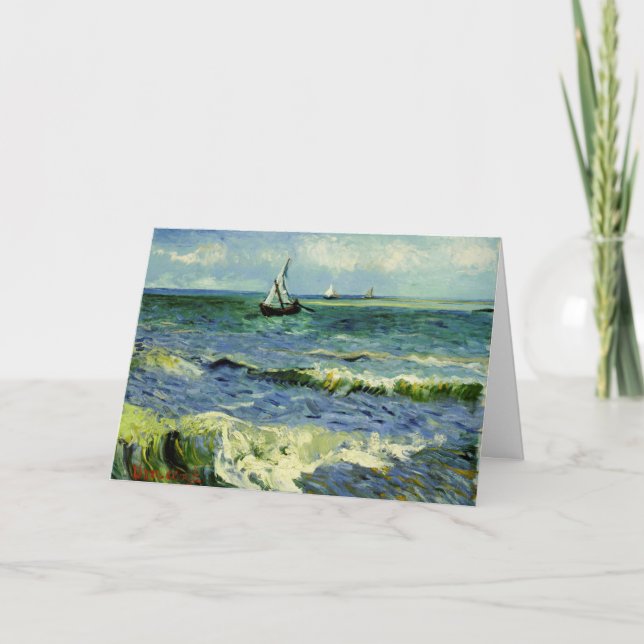 Van Gogh - Ett fiskefartyg till havs Kort (Framsida)