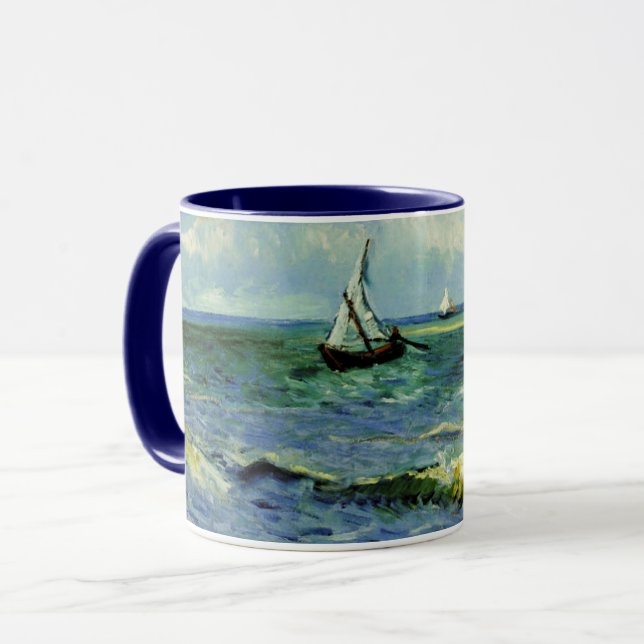 Van Gogh - Ett fiskefartyg till havs Mugg (Framsida vänster)