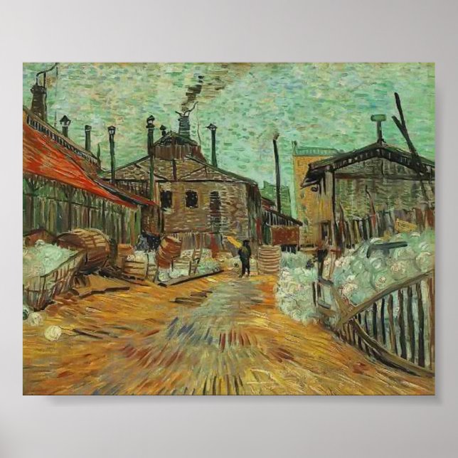 Van Gogh - fabriken i Asnieres Poster (Framsidan)