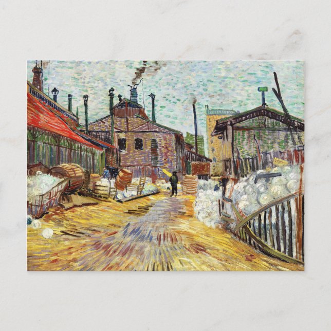 Van Gogh Factory Arnieres Painting Vykort (Framsida)