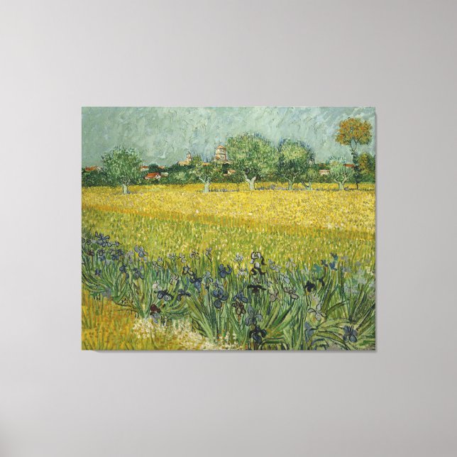 Van Gogh Fält med blommor i närheten av Arles Canvastryck (Framsida)
