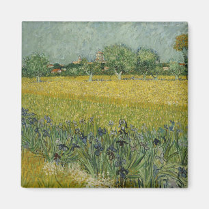 Van Gogh Fält med blommor i närheten av Arles Magnet