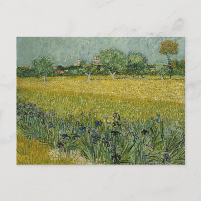 Van Gogh Fält med blommor i närheten av Arles Vykort (Framsida)