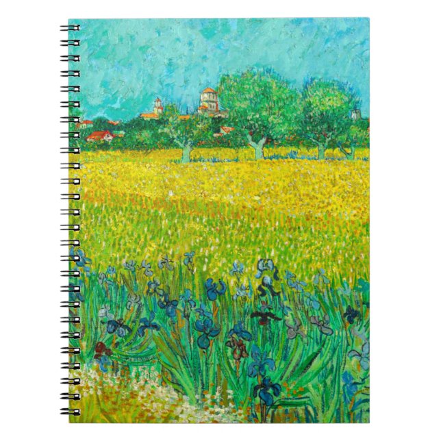 Van Gogh Fält med Iris Nära Arles Anteckningsbok (Framsidan)