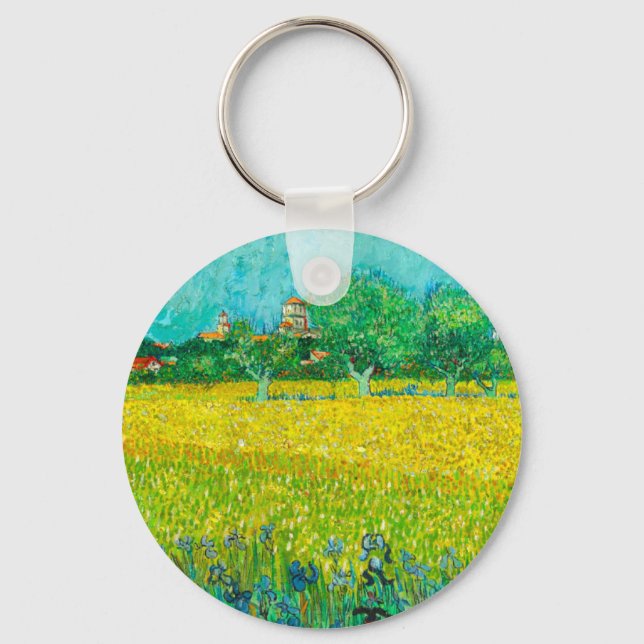 Van Gogh Fält med Iris nära Arles Nyckelring (Framsida)