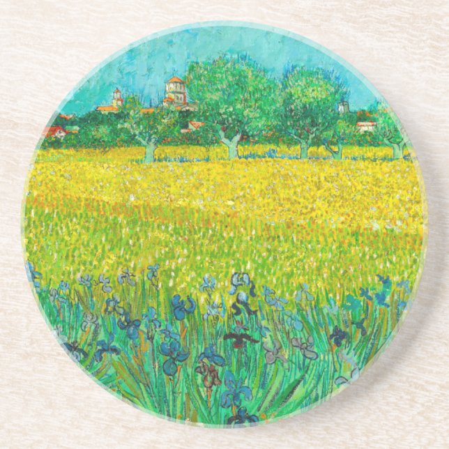 Van Gogh Fält med Iris nära Arles Underlägg (Framsidan)