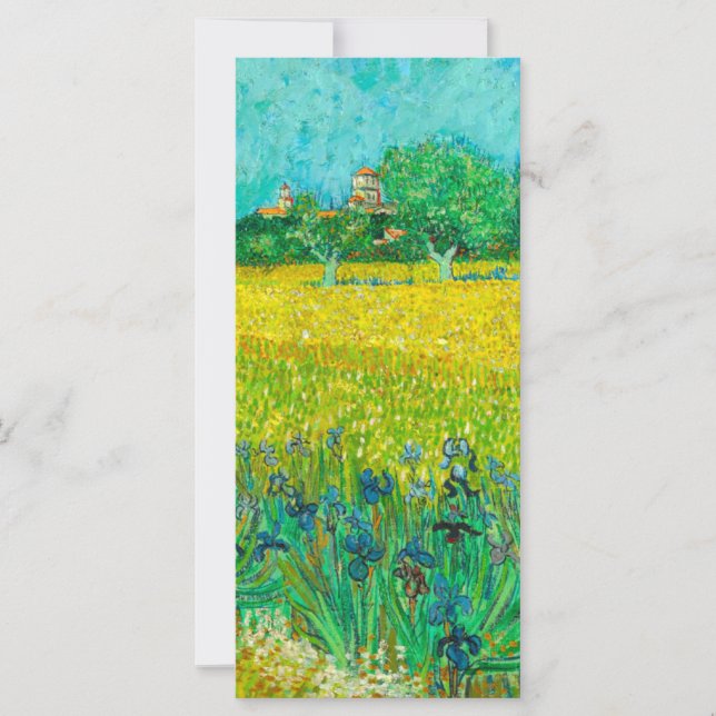 Van Gogh Fält med Irises Near Arles Card (Framsida)