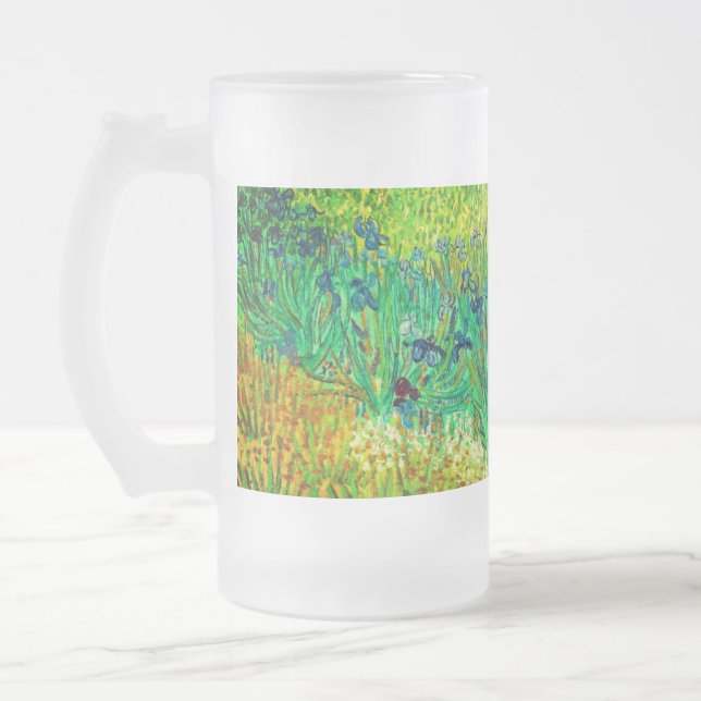 Van Gogh Fält med Irises Near Arles Frostat Ölglas (Vänster)