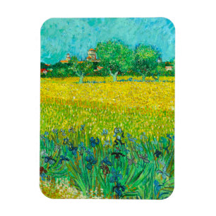 Van Gogh Fält med Irises Near Arles Magnet