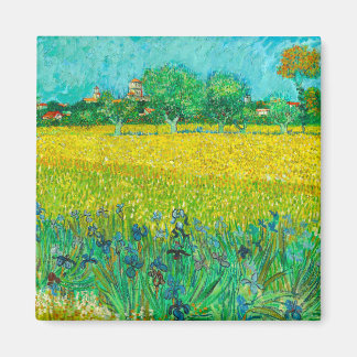 Van Gogh Fält med Irises Near Arles Magnet