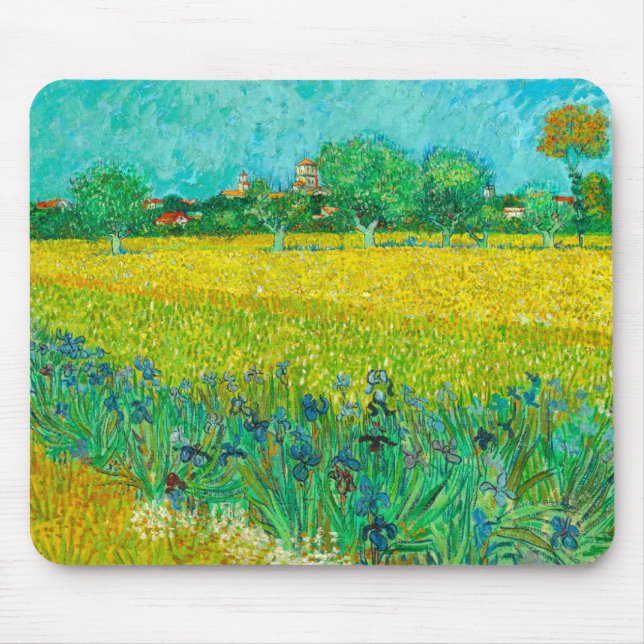 Van Gogh Fält med Irises Near Arles Musmatta (Framsidan)