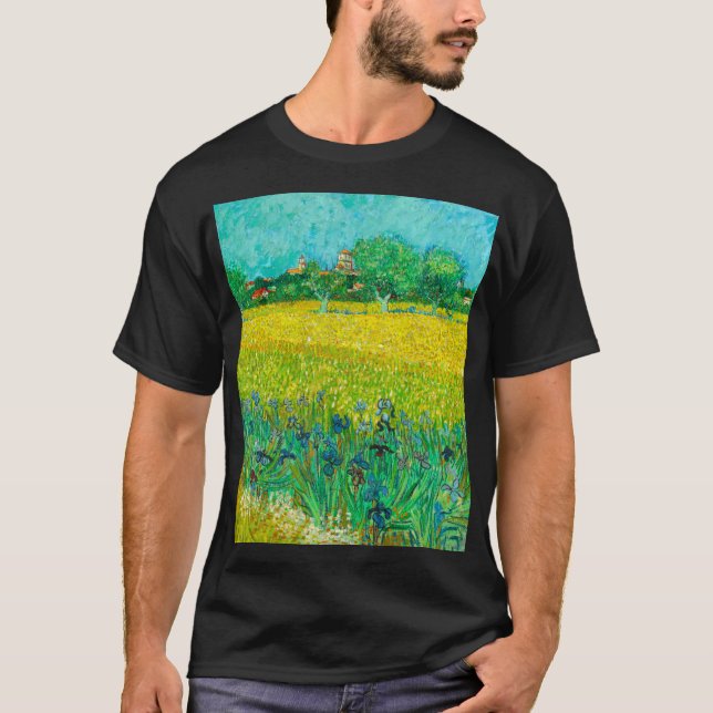 Van Gogh Fält med Irises Near Arles T Shirt (Framsida)