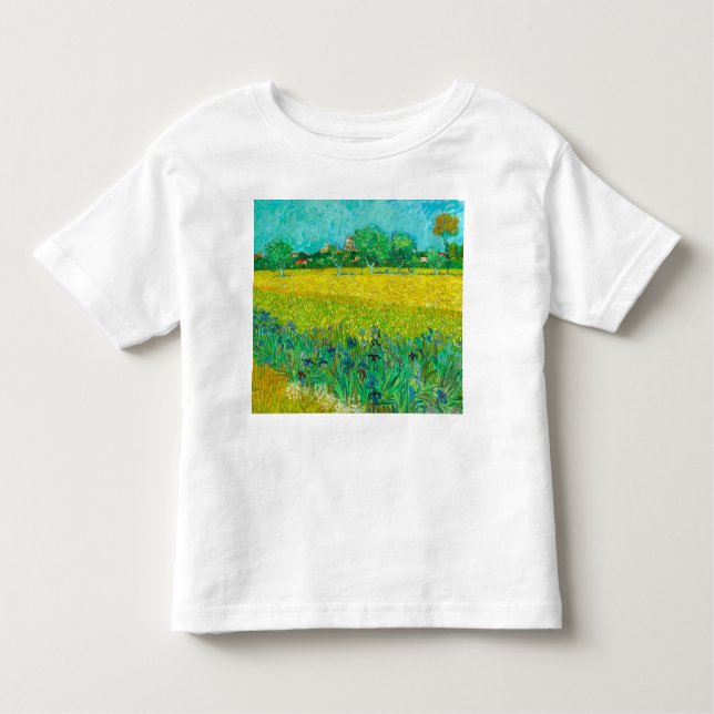 Van Gogh Fält med Irises Near Arles T Shirt (Framsida)